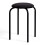 (Black) Round Metal Stacking Stools, Bar Chairs for Home Office 1