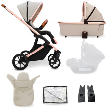 My Babiie MB500 2-in-1 Pushchair & Carrycot - Rose Gold Stone