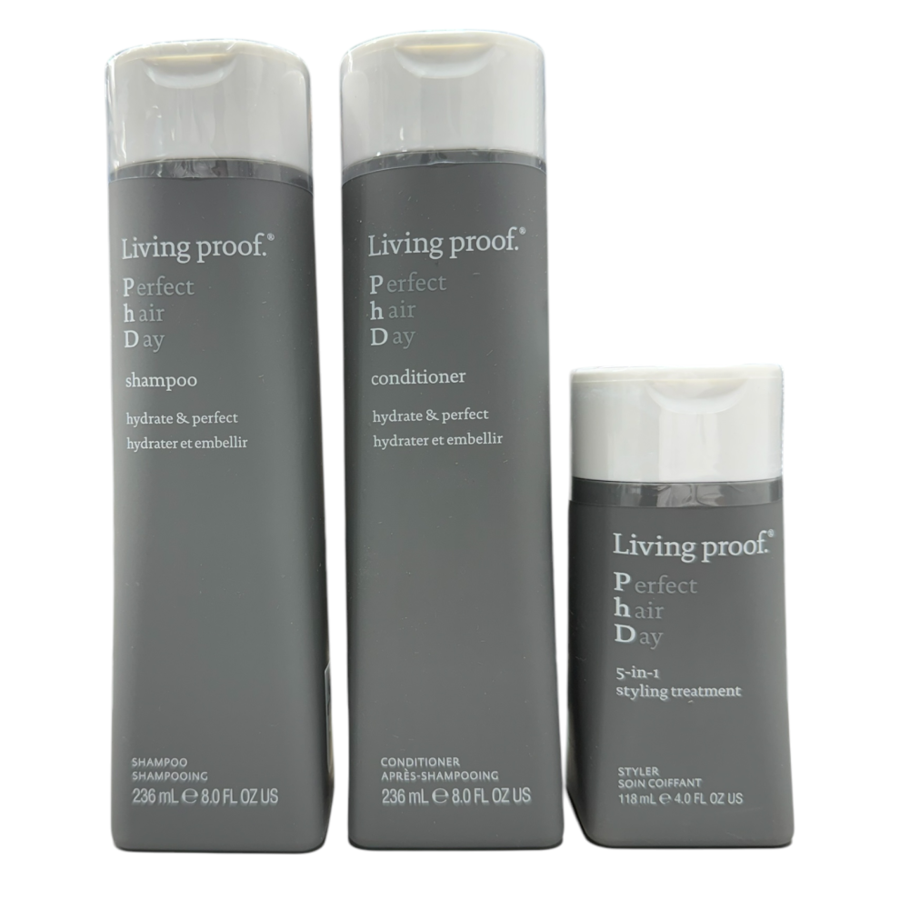 Living Proof Perfect Hair Day Shampoo & Conditioner 8 Oz and Styling Treatment 4 Oz Kit