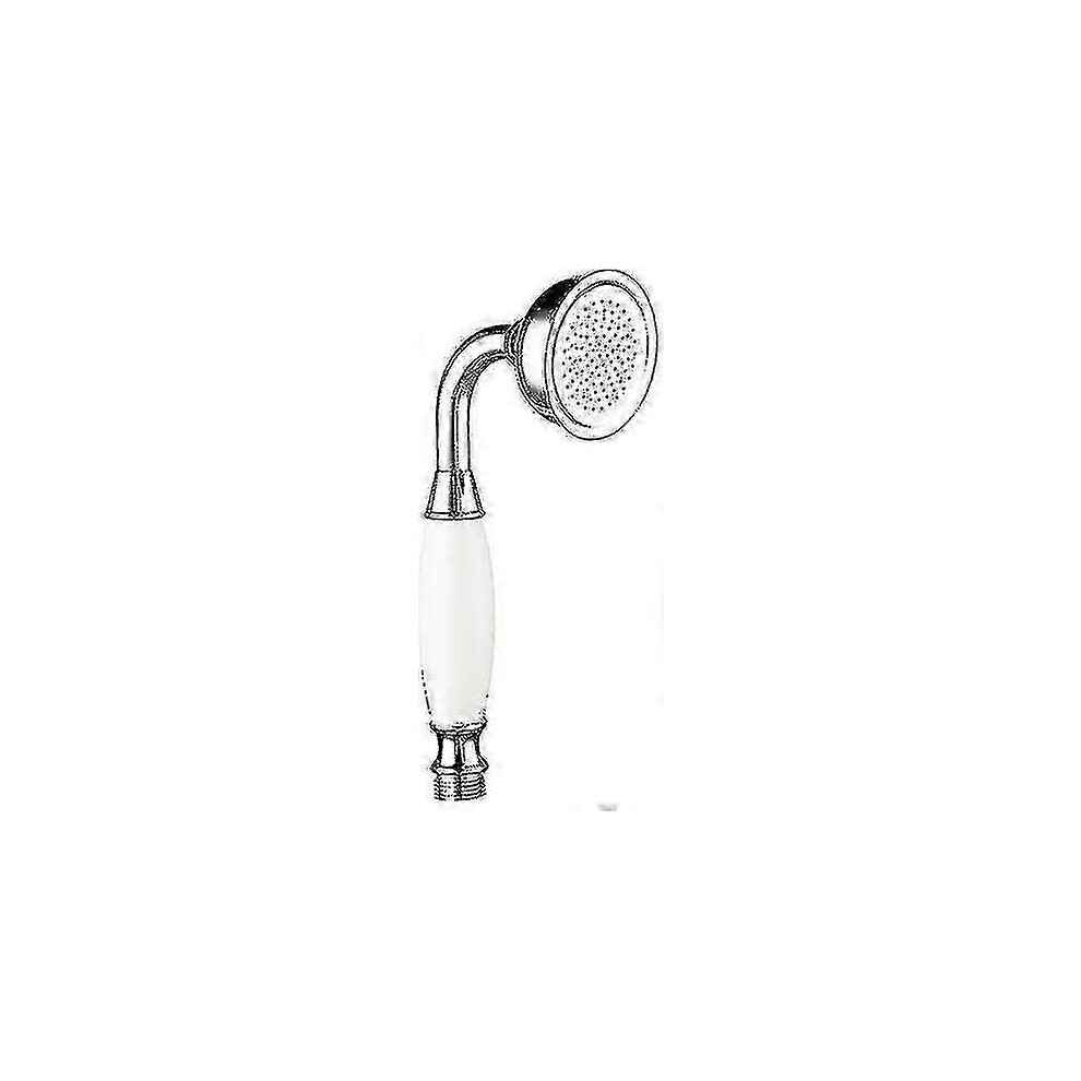 (As Show, One Size) Brass Shower Head Traditional Victorian Style Handheld Shower Sprayer Chrome Polished 4038512092424