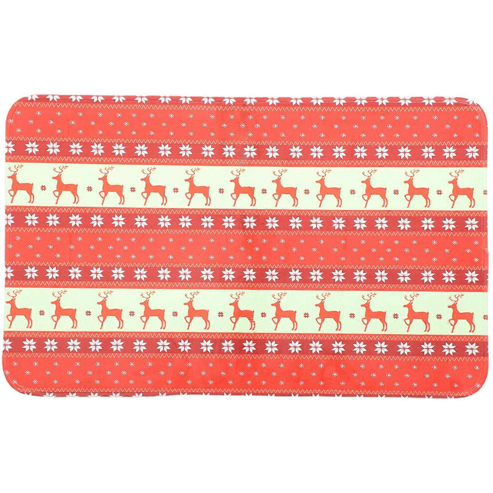 (As Shown1, One size) Christmas And New Year Festive Mat Bedroom Bathroom Home Absorbent Non-slip Mat-image-OPC-PG8CMGG-NEW