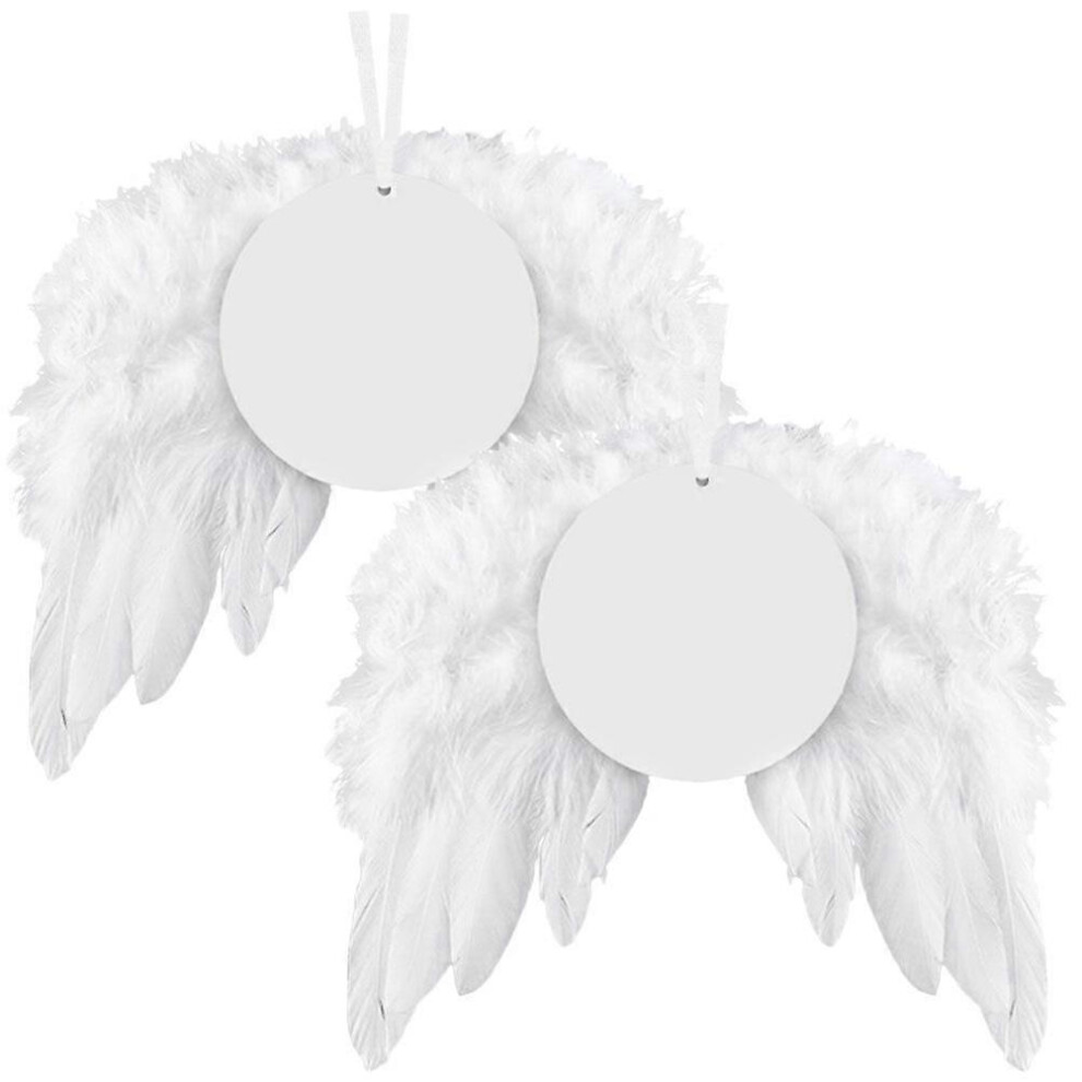 Kricely (As Show, One Size) 2Pcs Sublimation Wings Christmas Ornament Wings Shape Diy Blank Decorations