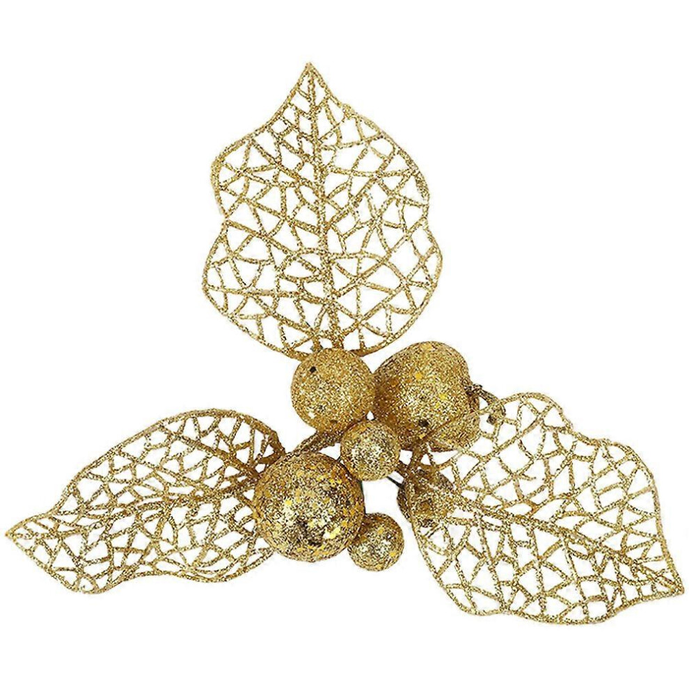 Kricely (As Show, One Size) 10Pcs Christmas Diy Flowers Pendant Decorations Xmas Tree Flower Ornaments