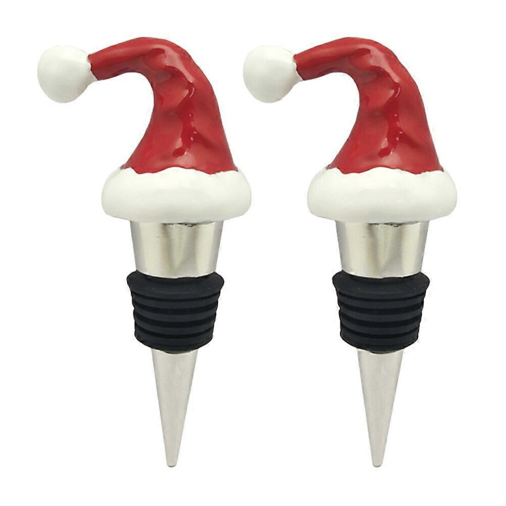 Kricely (As Show, One Size) 2Pcs Christmas Wine Stoppers Decorative Wine Stoppers Eye-Catching Wine Stoppers