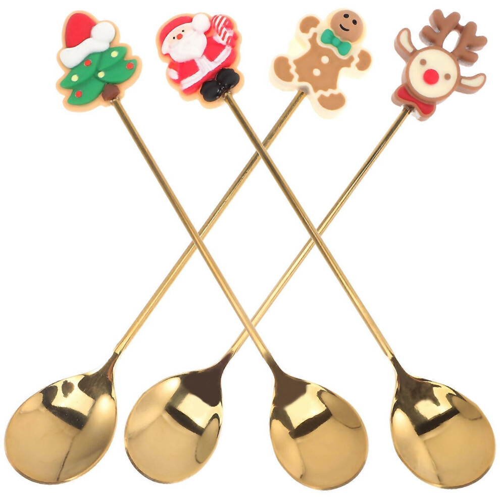 Kricely (Assorted Color, One Size) 1 Set Of Christmas Cutlery Set Cartoon Xmas Party Tableware Kit For Travel Party