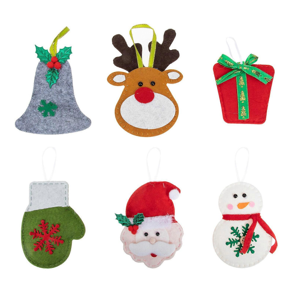 Kricely (As Show, One Size) 6Pcs Christmas Hanging Ornaments Lovely Xmas Tree Hanging Xmas Doll Ornaments