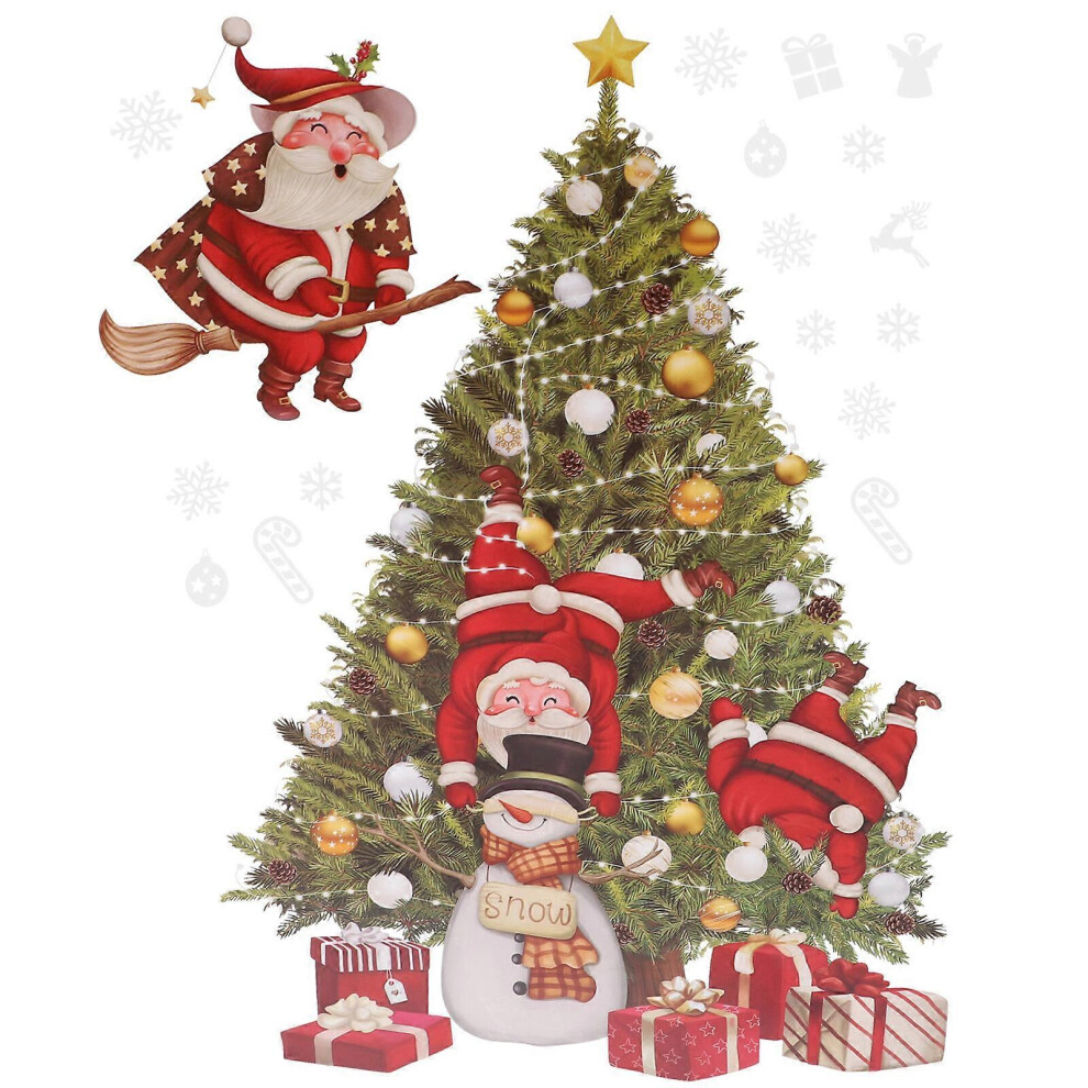 Kricely (As Show, One Size) Christmas Window Cling Xmas Party Window Sticker Christmas Decor Party Supply