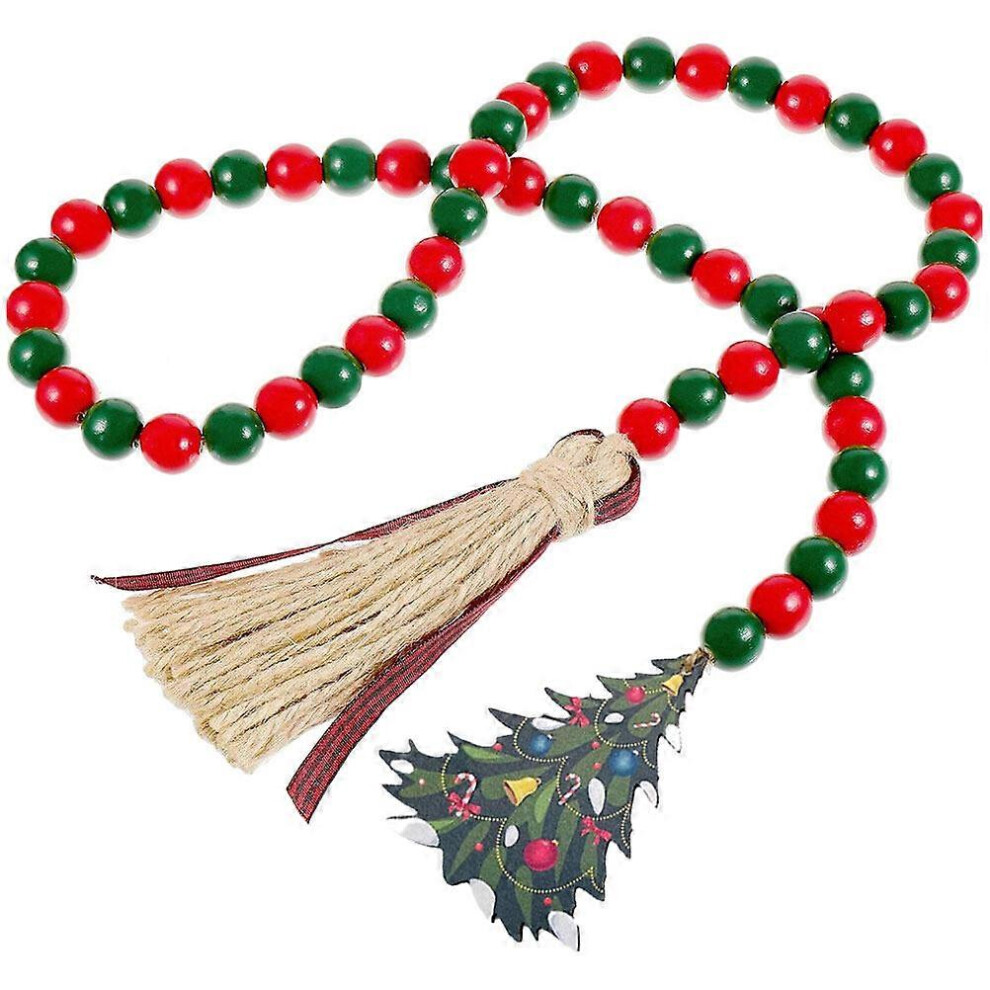 Kricely (As Show, One Size) Xmas Beaded Pendant Xmas Bead Crafts Tired Tray Decor Xmas Ornament Party Supplies