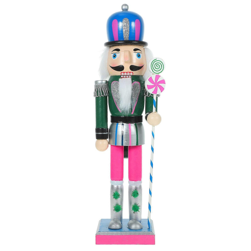 Kricely (As Show, One Size) Christmas Nutcracker Figure Wooden Nutcracker Ornament Xmas Nutcracker Tabletop Festival Decoration