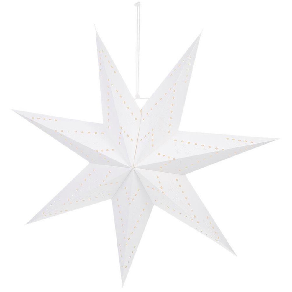 Kricely (As Show, One Size) Paper Star Lantern Lampshade Christmas Hanging Lamp Shade Folding Paper Star Lamp Shade