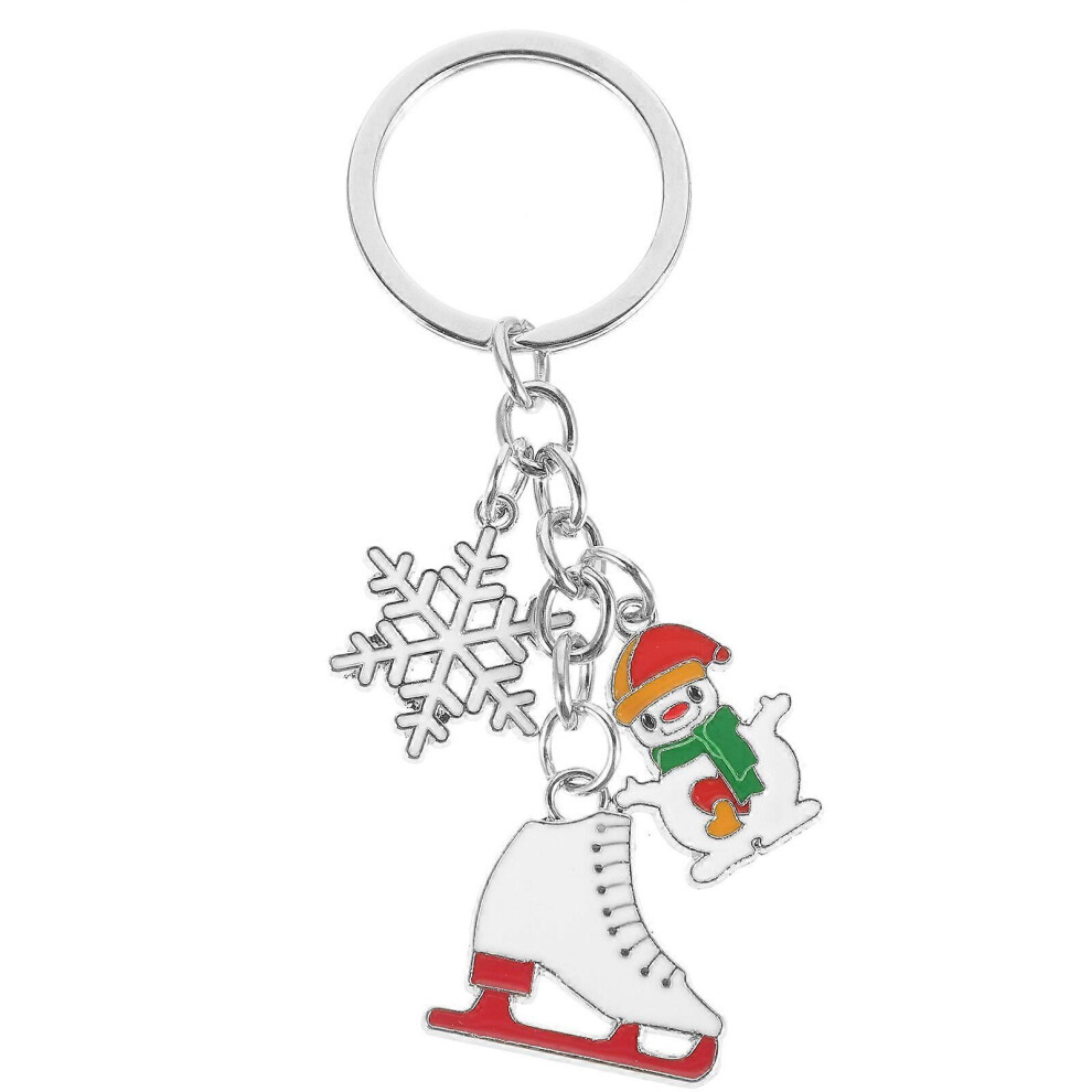 Kricely (As Show, One Size) Christmas Theme Keychain Luggage Hanging Car Key Pendant Schoolbag Ring Decoration