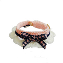 (As show, One size) Veeki Cat Collar Soft Personalized Pet Collar Cute Handmade Butterfly Knitted Collar Pet Adjustable Knit Bib (xs)