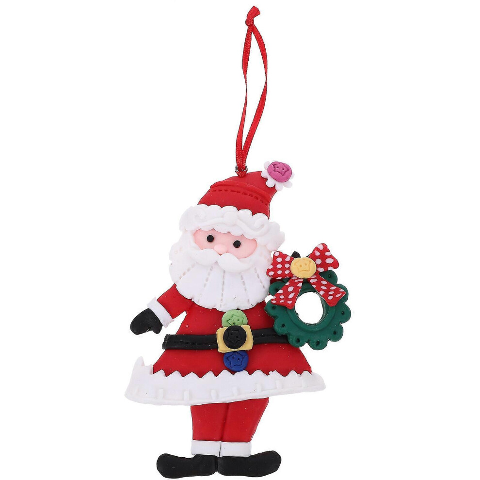 Kricely (12.5X9cm, As Shown 1) Cute Santa Christmas Tree Decoration Party Hanging Ornament Xmas Party Hanging Decor