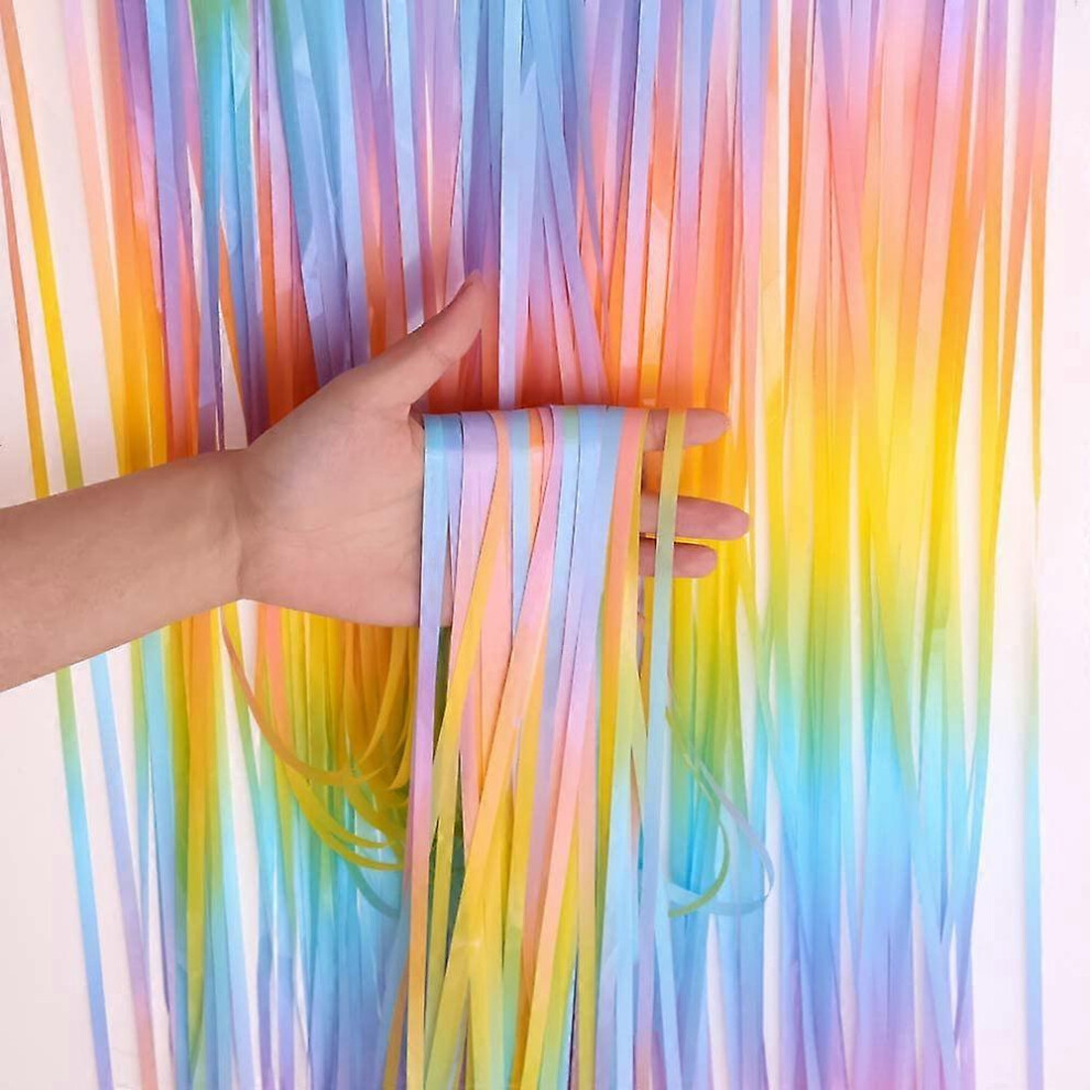 Konhill (As Show, One Size) 3 Pack Fringe Curtains Party Decorations,Tinsel Backdrop Curtains For Parties,Photo Booth Wedding Graduations Birthday Christmas E