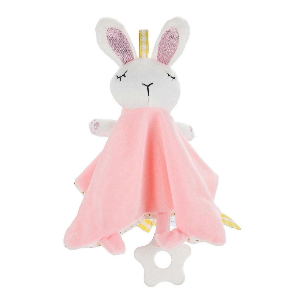 Kricely (As Show, One Size) 1Pc Stuffed Rabbit Security Blankets Baby Soothing Sensory Blanket Appeasing Toy