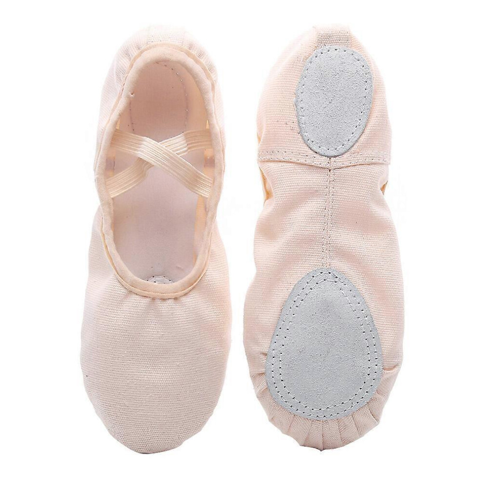 Kricely (As Show, One Size) 1 Pair Of Lightweight Dancing Shoes Lace-Free Yoga Shoes Sole Gym Shoes Ballet Shoes For Kids Adults Size 27