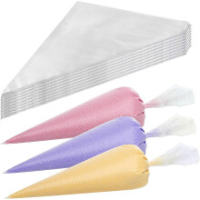 (As show, One size) 400 Pcs Disposable Piping Bags Tipless 10 Inch Anti Burst Pastry Icing Bag Cake Cupcake Cookies Decorating Bags