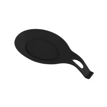 (As show, One size) Spoon Rest, Silicone Kitchen Untensil Holder,Use for Kitchen Utensils, Black
