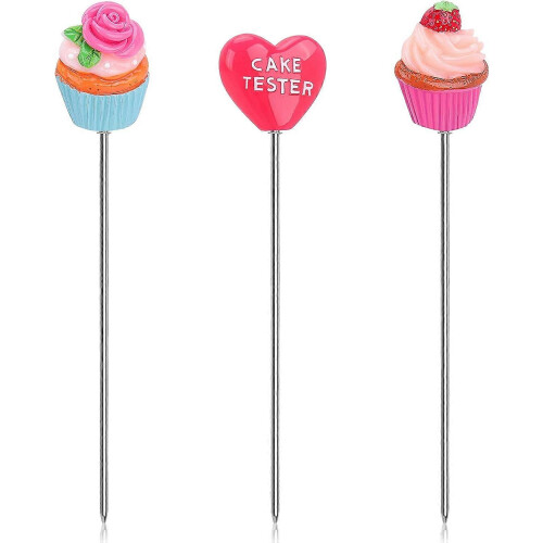 (As show, One size) 3 Pack Cake Tester for Baking Doneness, Baking Tester Needle, Reusable Baking Cake Tasting Needles