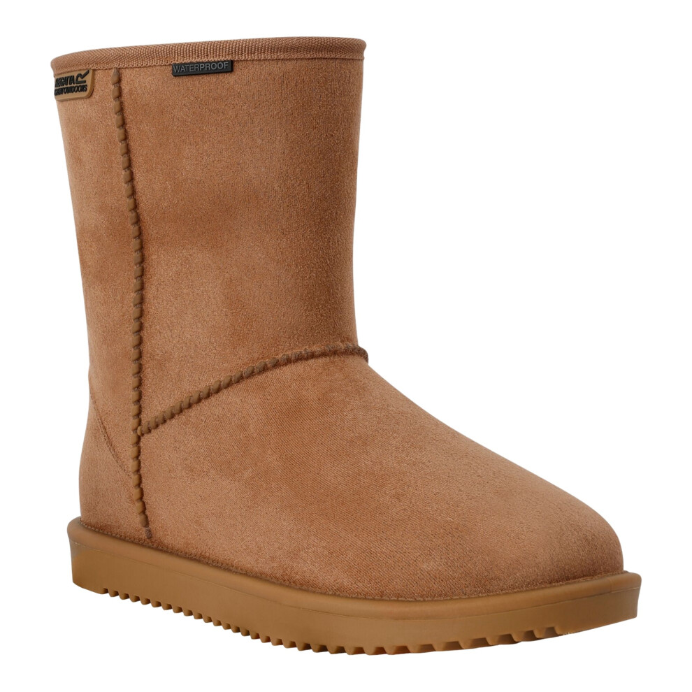 (3 UK, Burnt Tan) Regatta Womens/Ladies Risely Waterproof Faux Fur Lined Winter Boots