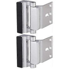 (As show, One size) 2 Pack Door Reinforcement Locks with 8 Screws, Home Security Door Lock for Toddler, Childproof Door Lock Night Lock Withstand 800 Lbs Silver