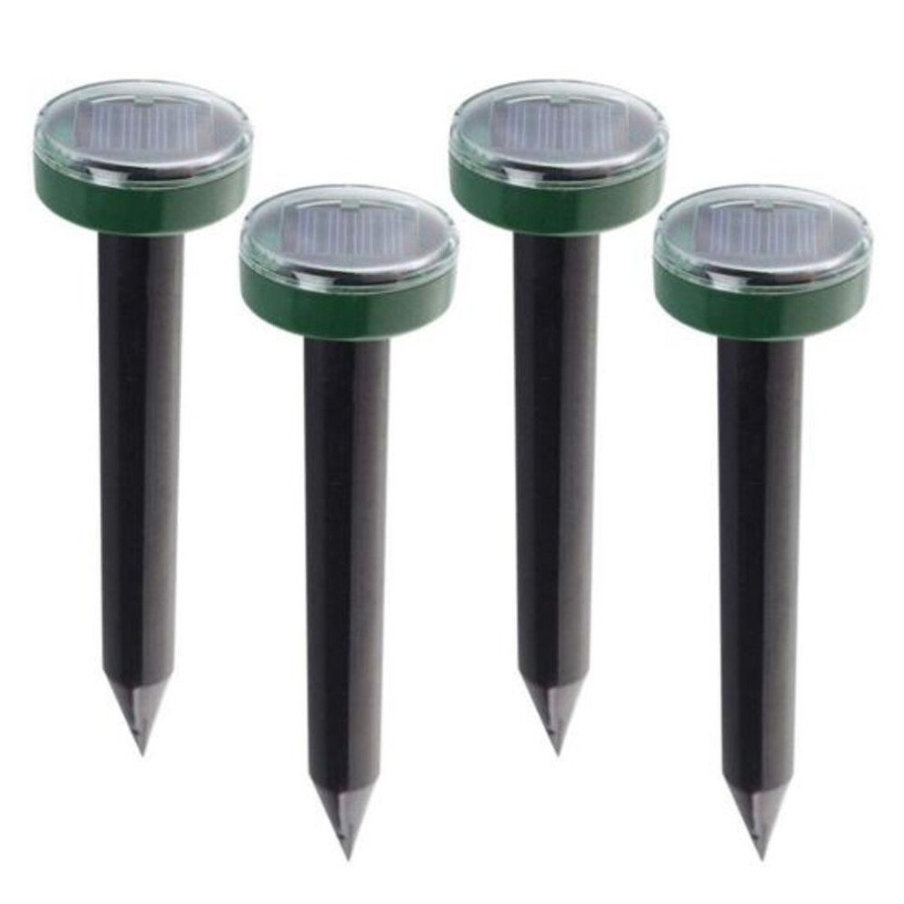 (4pcs) Mole Repellers Solar Ultrasonic Useful Multipurpose Portable Rat Repellers For Garden