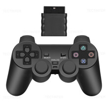 (black) Wireless Gamepad for Sony PS2 Controller for Playstation 2 Console Joystick Double Vibration Shock Joypad USB PC Game Controle