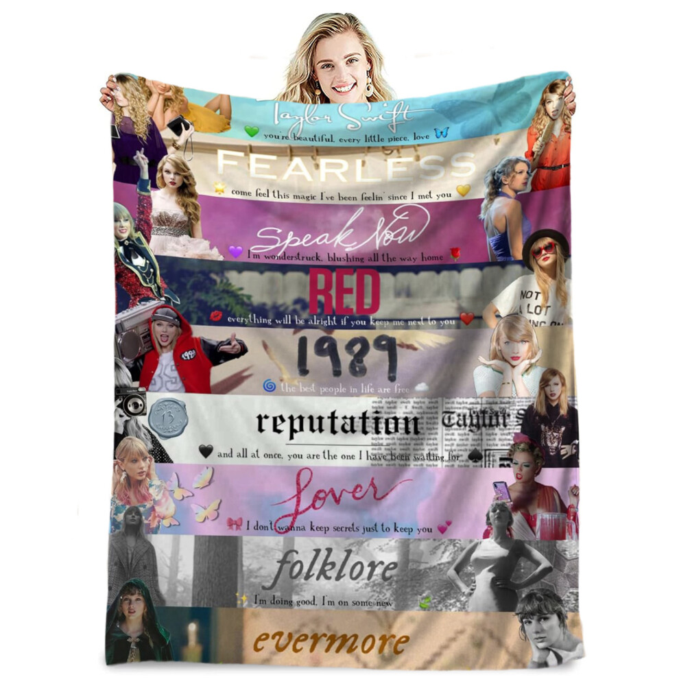 (15, 70*100cm) Taylor singer flannel blanket Taylor Swift gift air conditioning blanket nap blanket star blanket-image-OPC-PG8CSCT-NEW