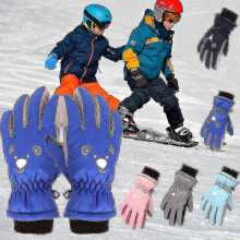 (pink, One size) Children's Ski Gloves Cold And Windproof Waterproof And Warm Cold-proof Gloves Suitable For 3-6 Years