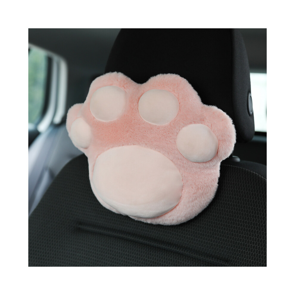 Maxpower (Powder Headrest) Neck Pillow Car Plush Headrest Cute Cat Claw Car Neck Pillow Fashion Car
