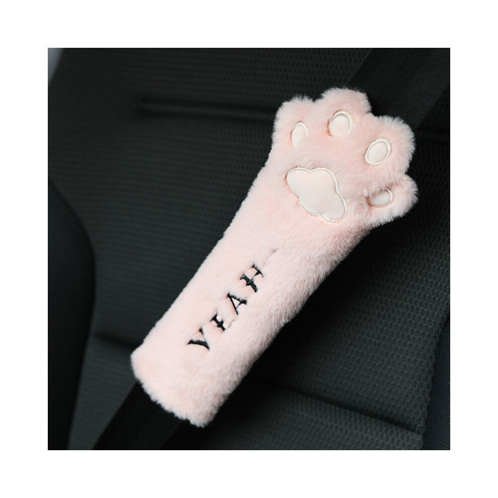 Maxpower ( Shoulders) Neck Pillow Car Plush Headrest Cute Cat Claw Car Neck Pillow Fashion Car Pink