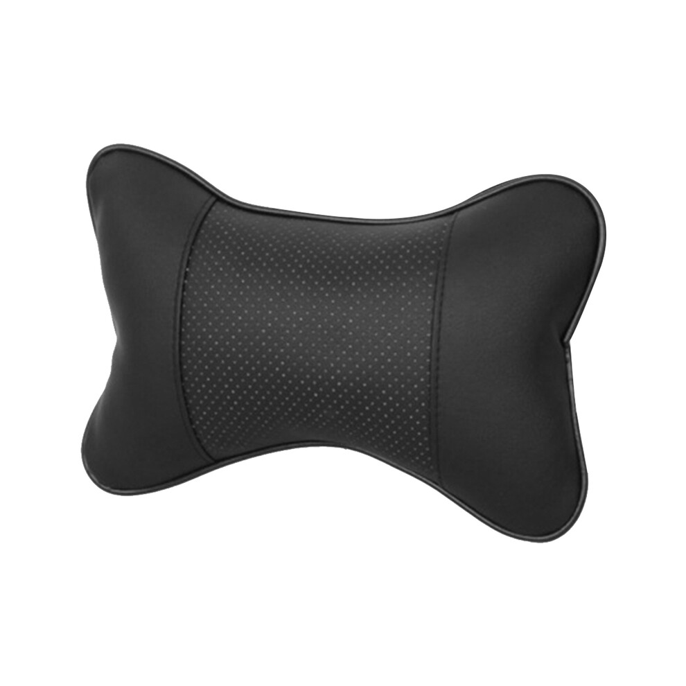 Maxpower (Black) Universal Car Elastic Headrest Automobile Seat Neck Support Pillow Pu Black