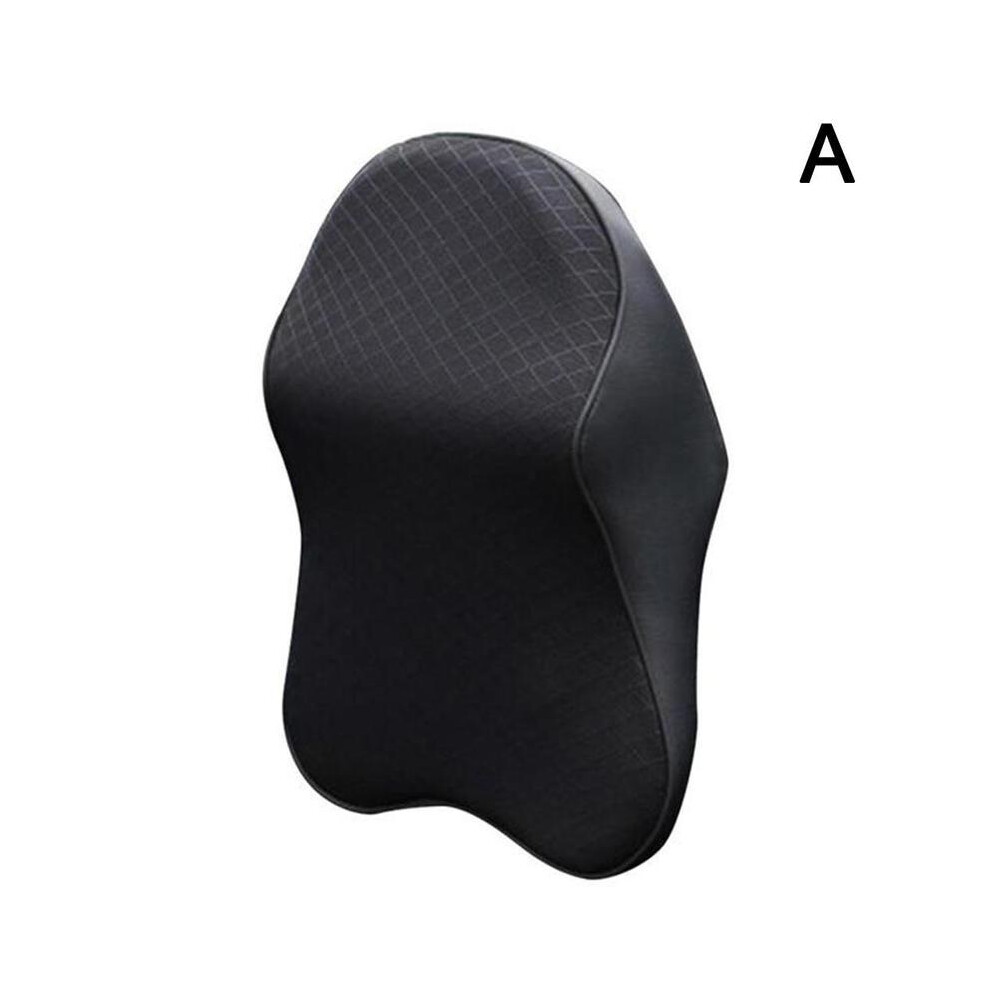 (Black) Car Memory Foam Pillow Auto Headrest Neck Support Adjustable Restraint Black 9329547816846