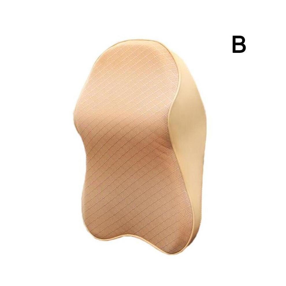 Maxpower (Beige) Car Memory Foam Pillow Auto Headrest Neck Support Adjustable Restraint Beige