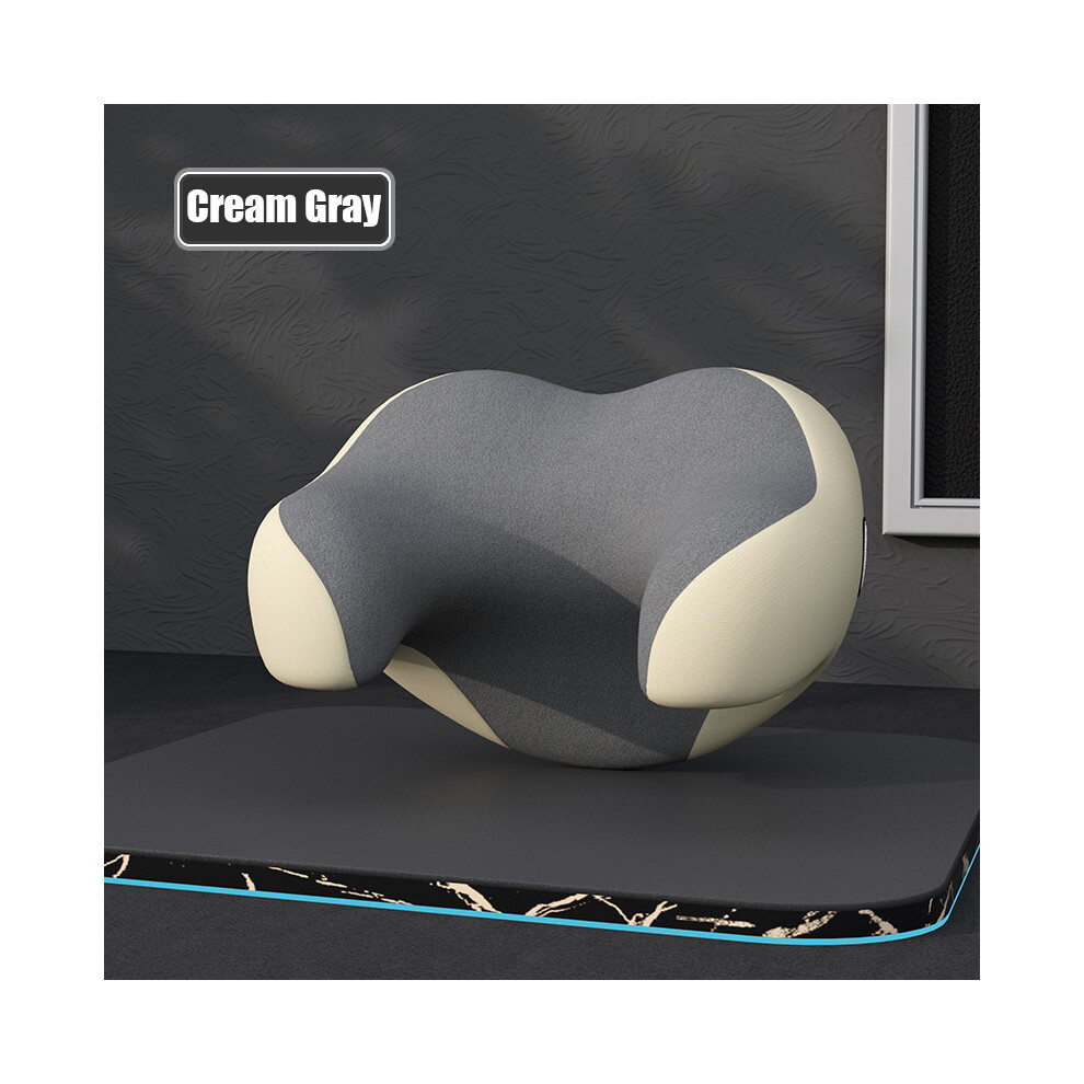 Maxpower ( Beige) Universal Car Seat Headrest Pillow Rest Memory Foam Car Head Neck Pillow Grey/Beige