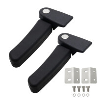 (Noir) Accoudoir de passager de moto ABS Kit d'accoudoir de siège arrière pliable pour passager arrière