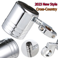 (Chrome de fond) porte-gobelet réglable chromé pour Harley Touring Street Glide ATV moto universelle