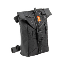 (noir) Sac de jambe de taille de moto Sac de taille étanche Sac de jambe de moto portable Sac banane