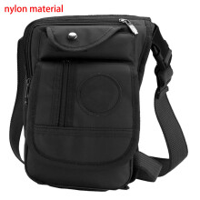 (Nylon noir) Boucle Design Sac de jambe de moto étanche Toile Funny Drop Belt Pouch Sac de taille Sac