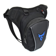 (Bleu MC-0105) Sac de jambe de taille basse de moto ceinture de cuisse hanche Bum vélo de cyclisme imperméable