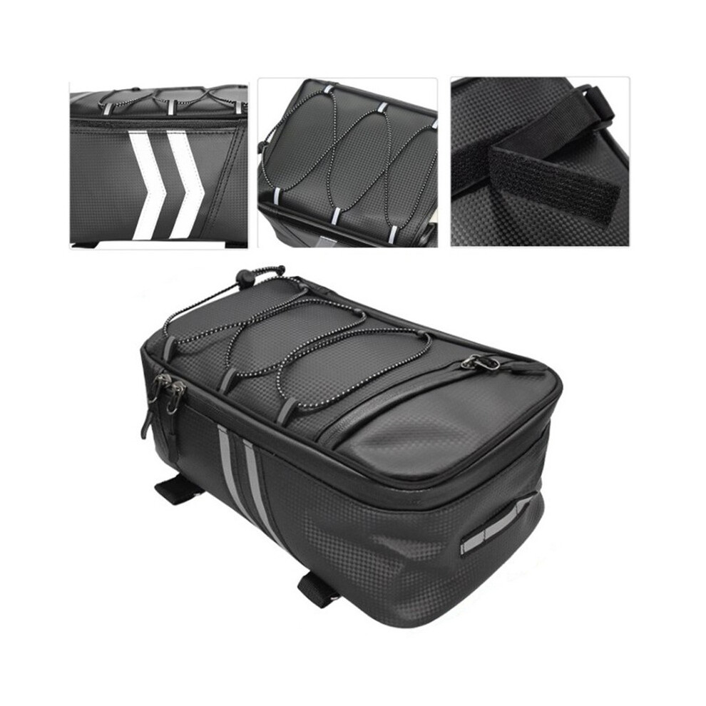 Maxpower Motorcycle Rear Trunk Pu Leather Saddlebags Luggage 8 L Large Capacity Bag Scooter Tailbag Waterproof Box Storage Accessories