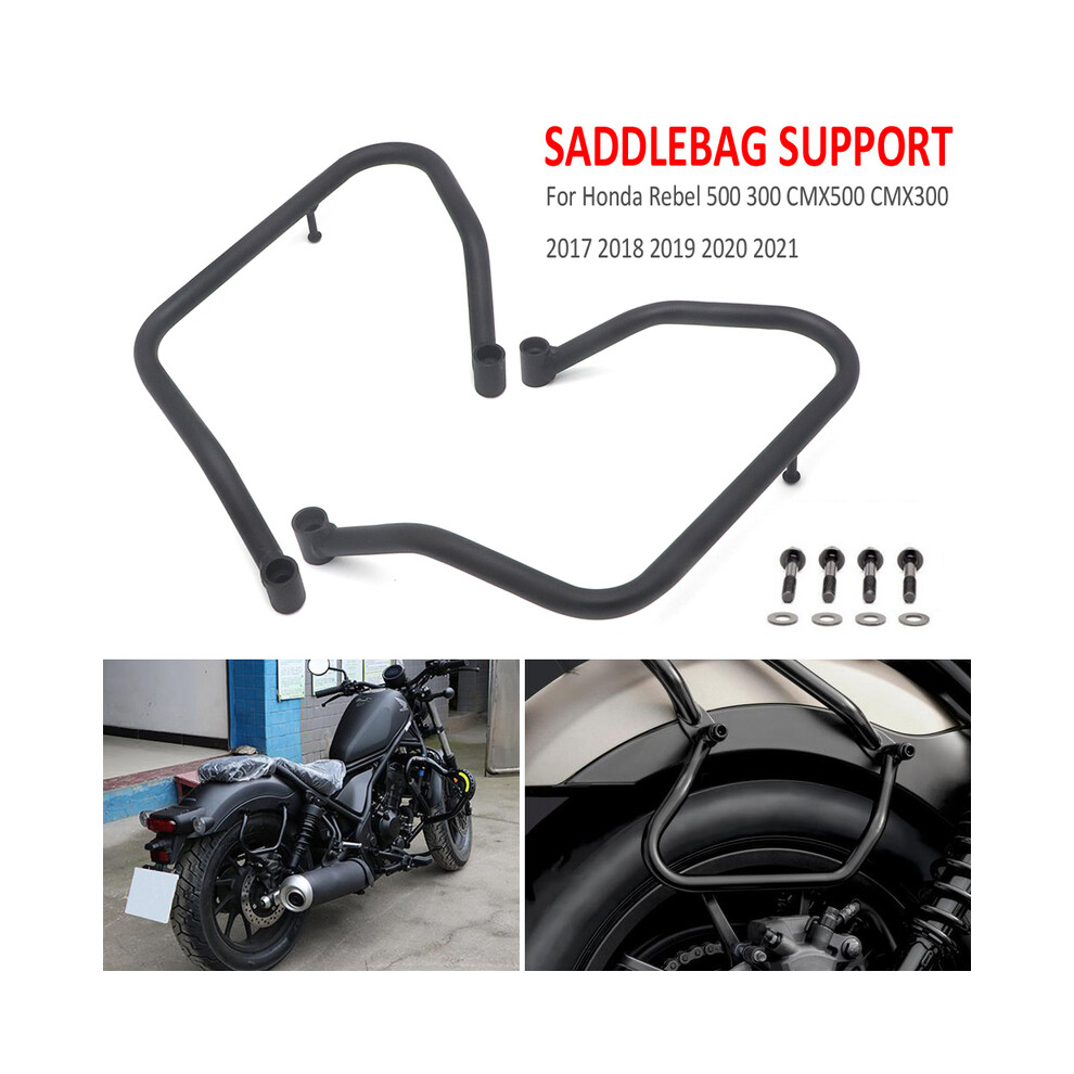 Side Saddle Box Bags Rack For Honda Rebel Cmx Cm 500 300 Cmx500 Cmx300 2017-2021 Motorcycle Saddlebag Support Bar Mount Bracket 9190758458299