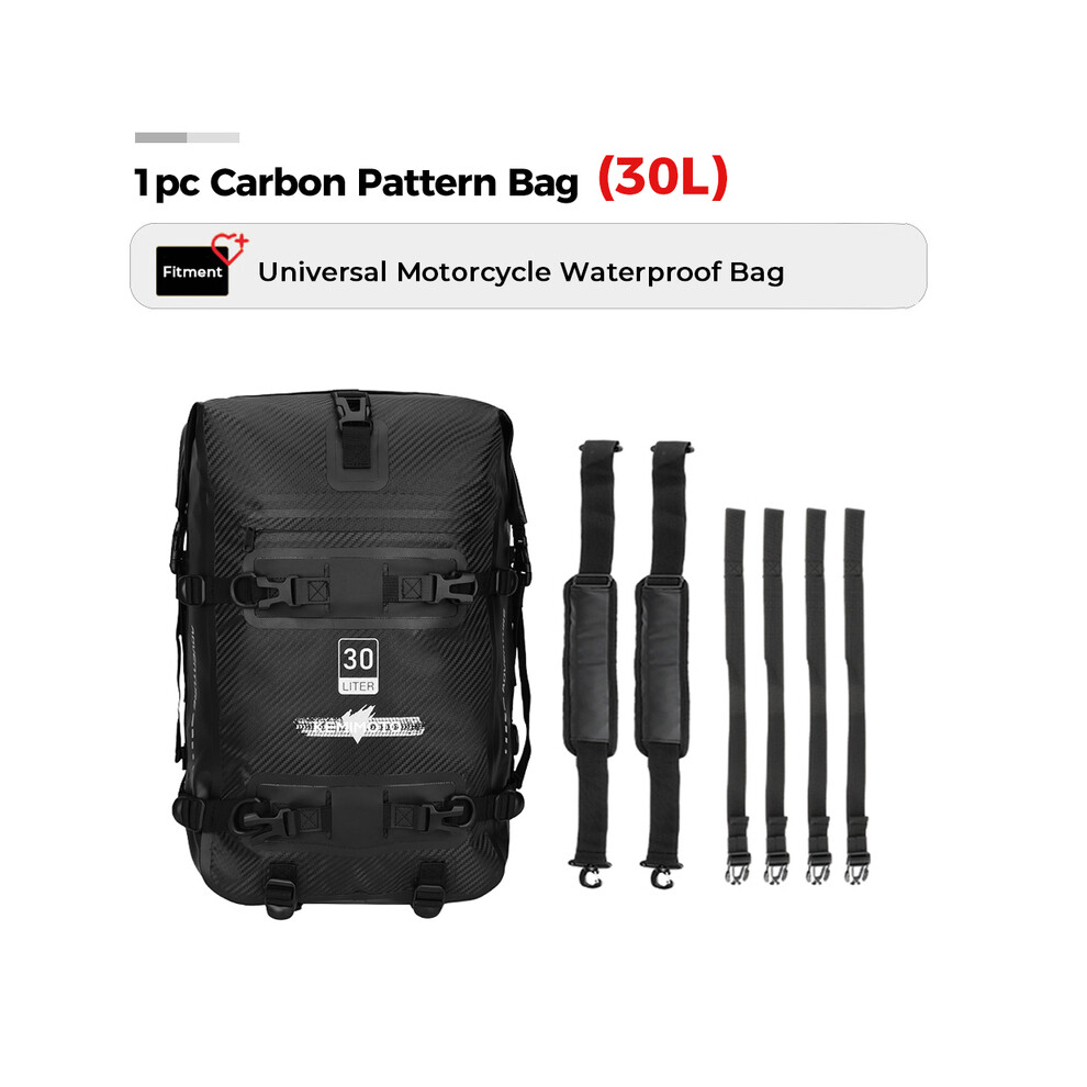(1 sac de 30 L) Sac de moto extérieur en PVC, sac sec étanche 10 L 20 L 30 L, épaule, sac, plongée,