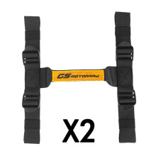 (2 pièces logo GS) corde de poignée pour boîte latérale en alliage d'aluminium ceinture de bagages universelle