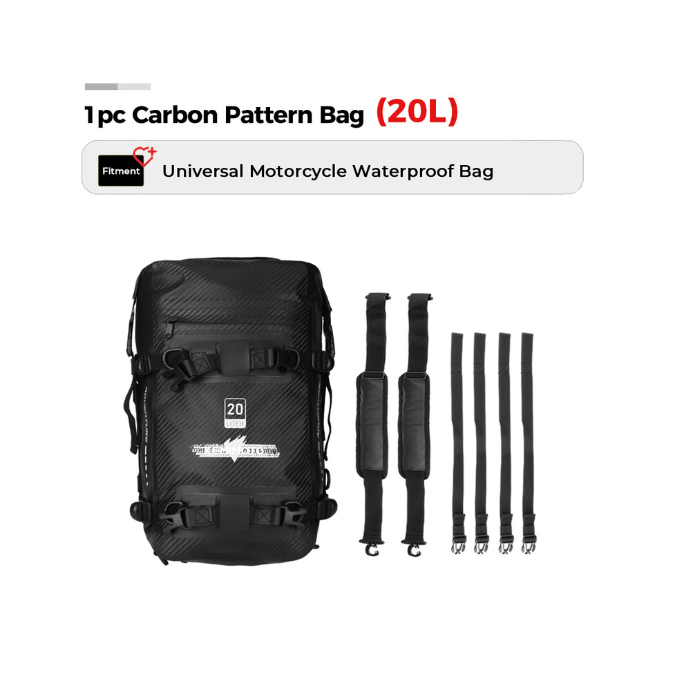 (1 sac de 20 L) Sac de moto extérieur en PVC, sac sec étanche 10 L 20 L 30 L, épaule, sac, plongée,