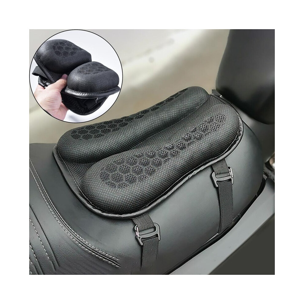 Maxpower Motorcycle Gel Seat Cushion 3D Honeycomb Structure Shock Absorption & Breathable Motorbike Seat Pad Foldable Motorcycle Saddle