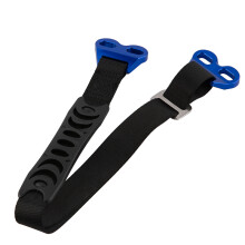 (Avant bleu) Coussin de ceinture de sauvetage universel pour moto, sangle de levage arrière, sangle