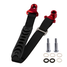 (Arrière rouge) Coussin de ceinture de sauvetage universel pour moto, sangle de levage arrière, sangle