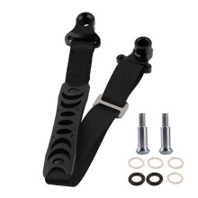 (Arrière noir) Coussin de ceinture de sauvetage universel pour moto, sangle de levage arrière, sangle