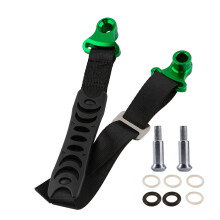 (Arrière vert) Coussin de ceinture de sauvetage universel pour moto, sangle de levage arrière, sangle